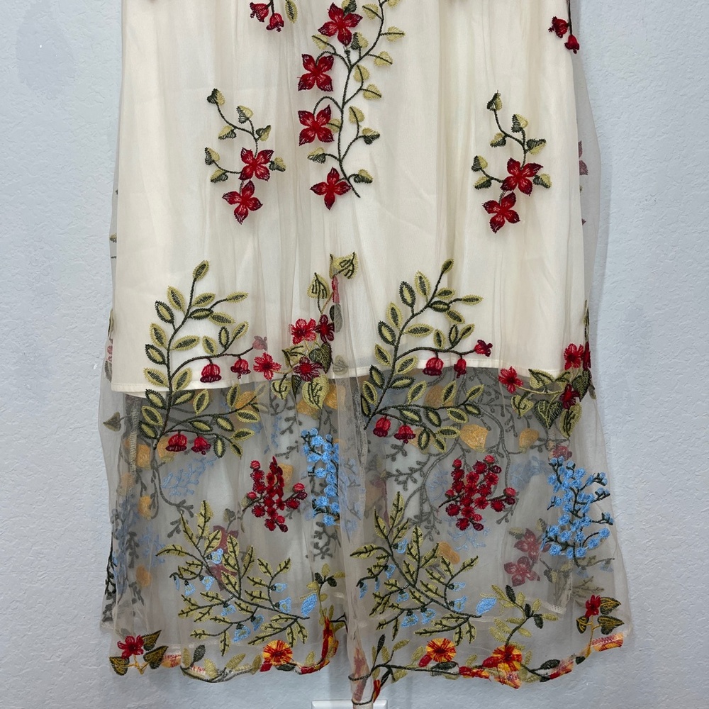 Glory Connection Midi Dress Womens XXL Floral Embroidered - Picture 3 of 16